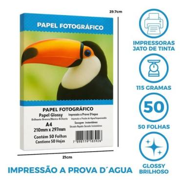 Imagem de Papel foto glossy 115g/m² a4 - 50 folhas - MASTER PRINT