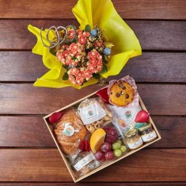 Imagem de Cesta de Café da Manhã Aniversário Amanhecer + Muffin + Vaso de Flor N