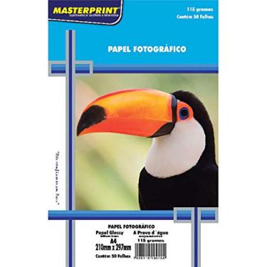 Imagem de Papel Fotográfico Glossy 115g Masterprint A4 - Pacote c/ 50 Folhas