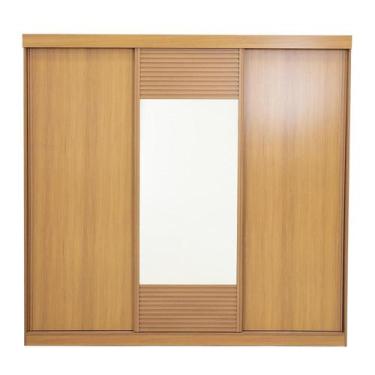 Imagem de Guarda-roupa Casal 3 Portas de Correr 1 Porta com Espelho Samambaia Ca