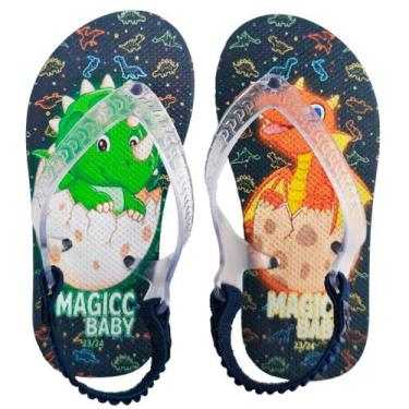 Imagem de Chinelo Menino Bebê Infantil Dinossauro Magicc Baby MB-073, 21/22