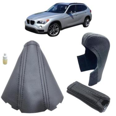 Imagem de Kit Capas Manopla Freio E Coifa Alavanca Câmbio Automático Bmw X1 2010
