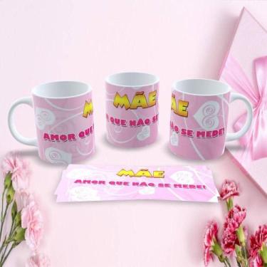 Imagem de Caneca de Porcelana 325ML Mães Estampa 133 Decorada para Dia das Mães 