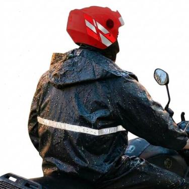 Imagem de Capa E Calça De Chuva Motoboy Com Faixa Refletiva E Elástico Tamanho M
