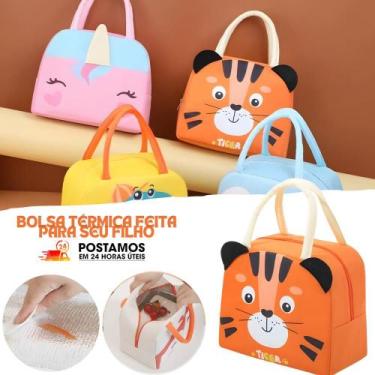 Imagem de Bolsa Térmica Lancheira Infantil Para Escola Portátil Com Isolamento T