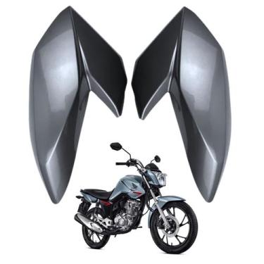 Imagem de Asa Aba Lateral Aleta Tanque Honda Cg Fan 160 Prata Ibiuna 2020 2021 -