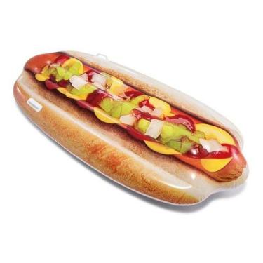 Imagem de Colchão Boia Inflável Ilha Hot Dog Intex - 58771NP