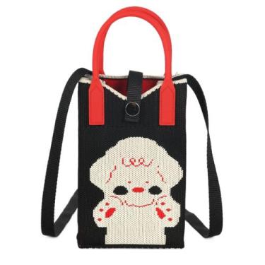 Imagem de Bolsa Up4you Feminina Croche Celular Pequena Fofa BS78790, Preto pp