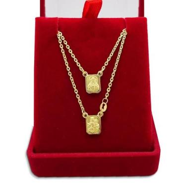 Imagem de Escapulario Em Ouro 18k Gargantilha Corrente Cordão Colar - Golden Mai