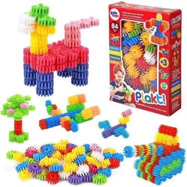 Imagem de Brinquedo Montar Plakt Engrenagens Educativo Criativo 84 Pcs - Poki To