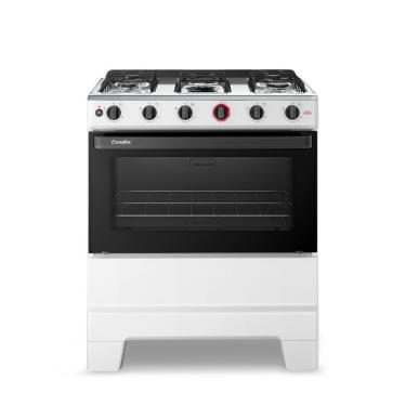 Imagem de Fogão de Piso 5 Bocas a Gás Esmaltec Ideal Super Mesa Inox Acendimento Automático Branc...