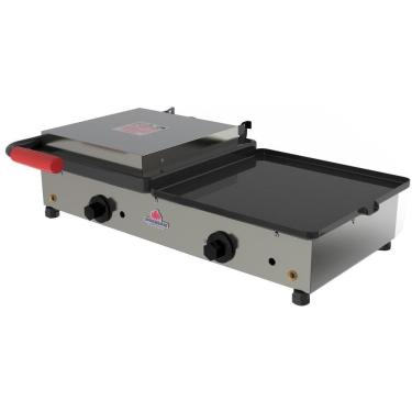 Imagem de Sanduicheira Elétrica Dupla com Prensa PR700E para Lanches com Termostato Automático 110V Progás
