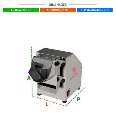 Imagem de Ralador de Queijo e Coco Industrial Elétrico BRQ-10 I B18744 3 Discos Inox 150mm 1-3CV Bivolt Braesi