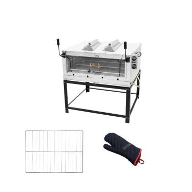 Imagem de Forno a Gás Industrial Venâncio Roma Firiv110 em Aço Inox com Pedra Refratária Grade Extra e Luva Inox