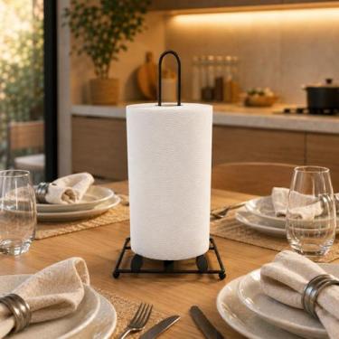 Imagem de Porta Papel Toalha Talheres de Mesa c/ Base Decorativa 30cm - KeHome