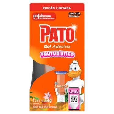 Imagem de Desodorizador Sanitário Pato Gel Adesivo Futurístico Refil 6 Discos