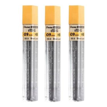 Imagem de 3X Grafite Hi-polymer 0,9mm - Hb Pentel