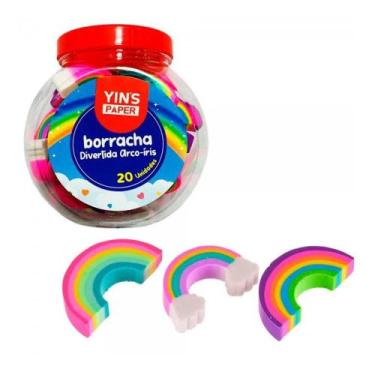Imagem de Borracha yins divertida arco-iris c/20 - Yins Paper