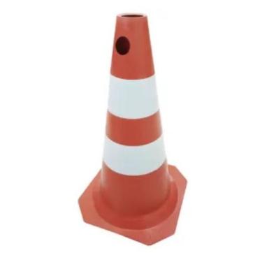Imagem de Cone pvc rigido epi360 laranja e branco 50cm - Plastcor