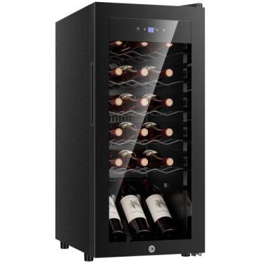 Imagem de Adega Climatizada Icyglee para 18 Garrafas com Compressor, Preta