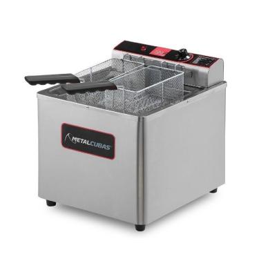 Imagem de Fritador Elétrico GFAO 18 m com Tanque em Aço Inox e Capacidade de 18L Cinza Metalcubas 110V