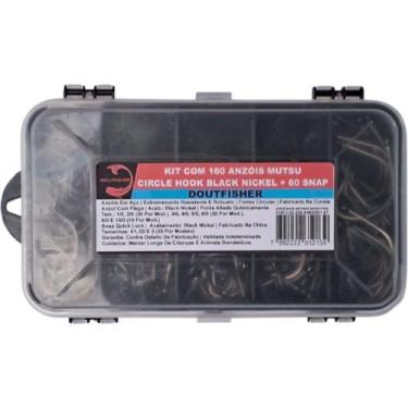 Imagem de Kit Com 160 Anzóis Mutsu Circle Hook + 60 Snap Quick Lock - Marine Spo