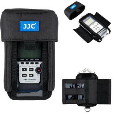 Imagem de JJC Bolsa protetora para Zoom H4n, Zoom H4n Pro, gravador portátil Tascam DR-40 substitui a capa Zoom PCH-4n, com capa de chuva transparente para janela