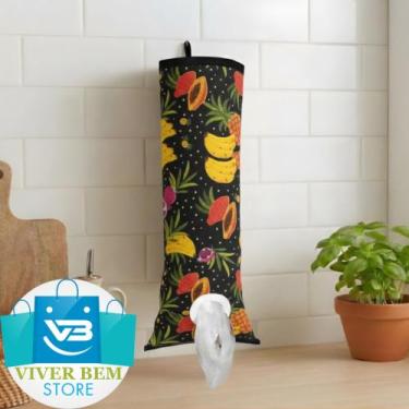 Imagem de Puxa Saco Impermeável Dispenser de Sacolas Premium Cor:Frutas - Viver 