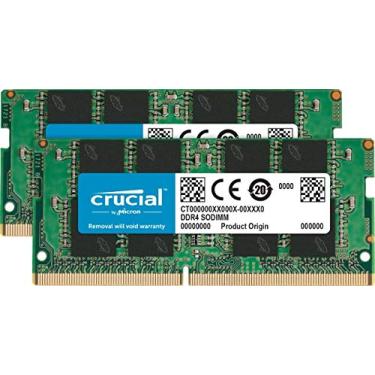 Imagem de Crucial Pacote de memória com 32GB (2 x 16GB) DDR4 PC4-21300 2666MHz SODIMM (CT2K16G4SFD8266) Compatível com Latitude 5500, 5580, 5590, 5591, 7200, 7280, 7290, 7300, 73900, 7400, 7480, 7490