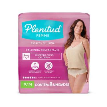 Imagem de Roupa Íntima Plenitud Femme P/M - 8 Unidades