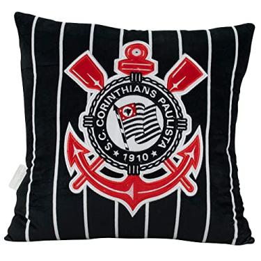 Imagem de Almofada Quadrada Escudo Time 36x36cm - Corinthians