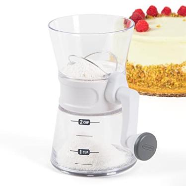 Imagem de Peneira de farinha Prepworks 2 a 1, peneirador rápido de volume duplo para assar, 2 xícaras