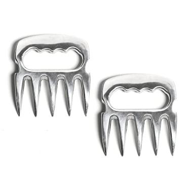 Imagem de Kit 2 Garra De Urso Para Churrasco Alumínio Polido Premium