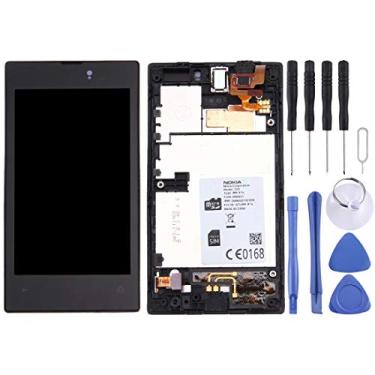 Imagem de DESHENG Peças de reposição Display LCD + Painel Touch com moldura para Nokia Lumia 520 (preto)