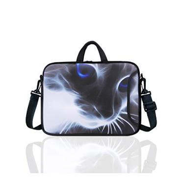 Imagem de Bolsa carteiro de 10 polegadas de neoprene para laptop, tablet, ombro, capa para laptop, 9,7 10 10,1 10,5" Netbook/Ipad Pro/Air, Grey Cat, 9.7 inch 10 inch 10.5 inch