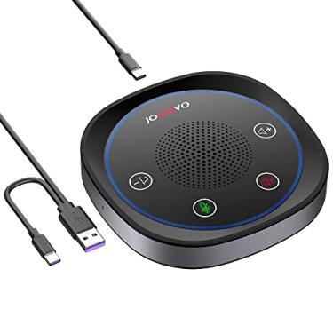 Imagem de JOUNIVO Alto-falante USB Omnidirecional com Microfone para PC e Notebook, Perfeito para Conferências, Skype e Reuniões Online