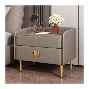 Imagem de jinyi2016SHOP Mesas laterais para cama, casa de campo, criado-mudo, organizador de gaveta de armário de madeira, prateleira de cama, bandeja para senhoras, homens, suporte de lenços, mesinhas de cabeceira para quarto (cor: E)