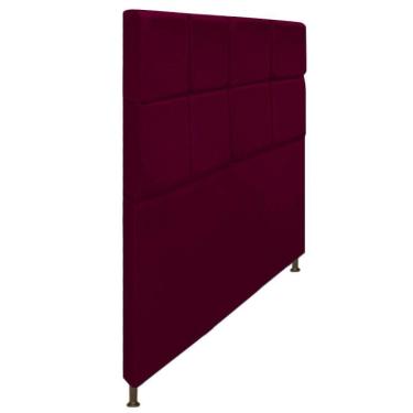 Imagem de Cabeceira Damares 160 Cm Queen Size Com Botonê Suede Bordô