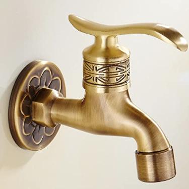 Imagem de Torneira decorativa de latão ao ar livre para jardim torneira antiga retrô máquina de lavar banheiro torneira varanda antigo esfregão torneiras de luxo, 9, china