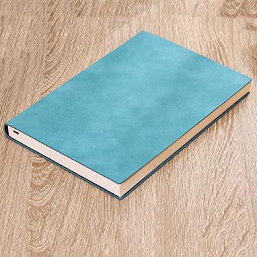 Imagem de A5 Capa de Couro Macio Bloco de Notas Planejador Bonito Agenda Semana Planejador Viajantes Caderno Simples Estudante Suprimentos Escolares, Azul Céu, 1 peça