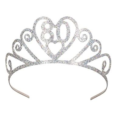 Imagem de Beistle 60633-80 Tiara de metal brilhante "80", prata