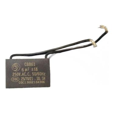 Imagem de Capacitor Quadrado 2 Fios P/ Ventilador 6uf 250vac 50/60hz