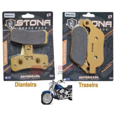 Imagem de Kit pastilha freio Stona D/T Harley FLSTC Fat Boy 1584 08-11