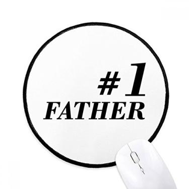 Imagem de DIYthinker Nº 1 Pai Dad Festival citação mousepad desktop escritório tapete redondo para computador