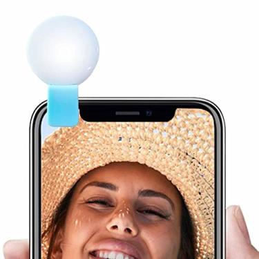 Imagem de Luz de preenchimento de telefone móvel, Luz de selfie recarregável para telefone, Mini luz circular portátil para videoconferência com 4 luzes ajustáveis para transmissão ao vivo e selfie Fovolat