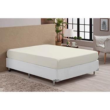 Imagem de Lençol Avulso Cama Queen Com Elástico Percal 100% Algodão (PALHA)