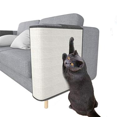 Imagem de Sofá arranhador para gatos - Proteção natural de sisal para móveis de gatos - Arranhador de canto para gatos, cadeira, sofá - Fácil instalação