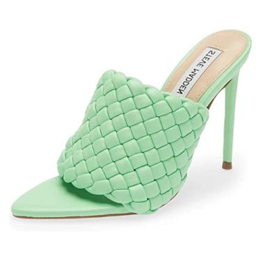 Imagem de Steve Madden Sandália feminina Fateful com salto, Verde claro, 8.5