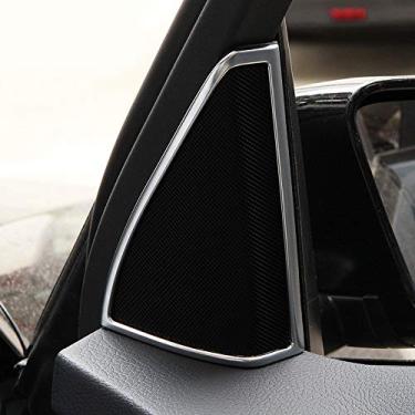 Imagem de JIERS Para Mercedes Benz GLK X204 2008-2013, adesivos de decoração de moldura de alto-falante estéreo frontal cromados ABS