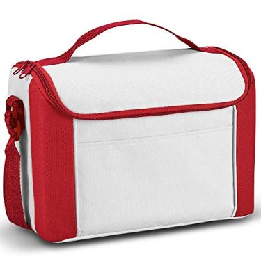 Imagem de Bolsa T�rmica 8 Litros Spazio TopGet Branco e Vermelho